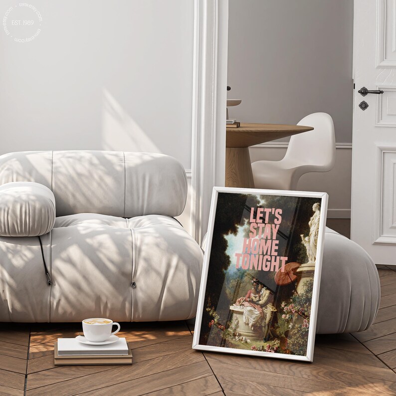 Arte mural romántico, lámina rococó de arte alterado, estética del amor negro, vida suave, póster barroco maximalista, decoración femenina para habitaciones imagen 3