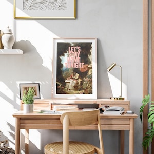 Arte mural romántico, lámina rococó de arte alterado, estética del amor negro, vida suave, póster barroco maximalista, decoración femenina para habitaciones imagen 9