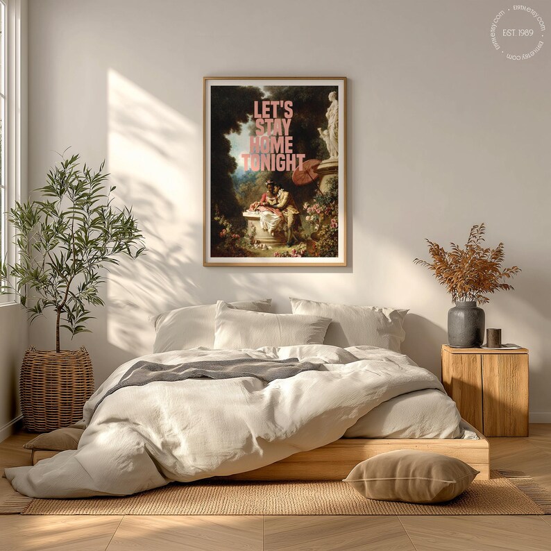 Arte mural romántico, lámina rococó de arte alterado, estética del amor negro, vida suave, póster barroco maximalista, decoración femenina para habitaciones imagen 4