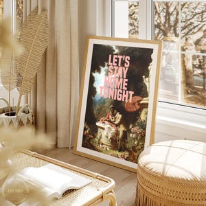 Arte mural romántico, lámina rococó de arte alterado, estética del amor negro, vida suave, póster barroco maximalista, decoración femenina para habitaciones imagen 8