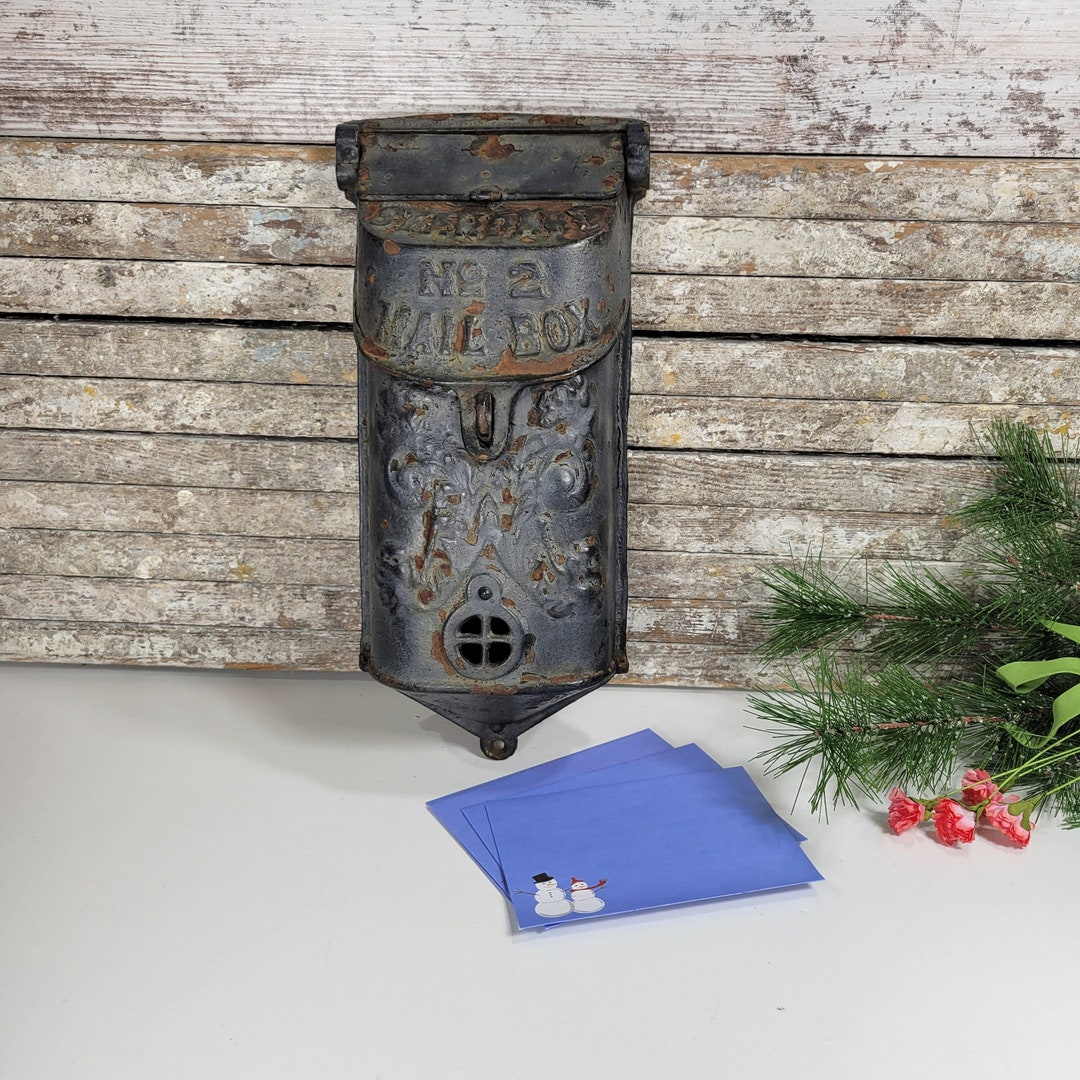Mailbox Antique Cast Iron Wall Mount Mailbox Standard No 2 Etsy