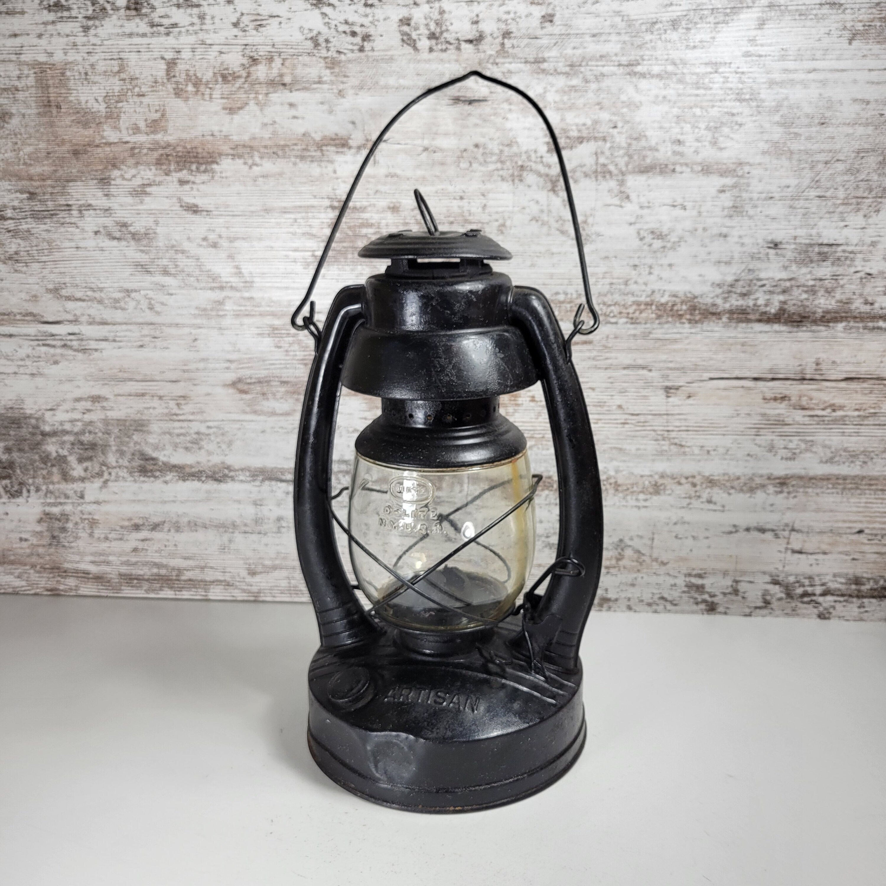 Vintage Gambles Artisan Lantern Kerosene Barn Lamp Primitive and
