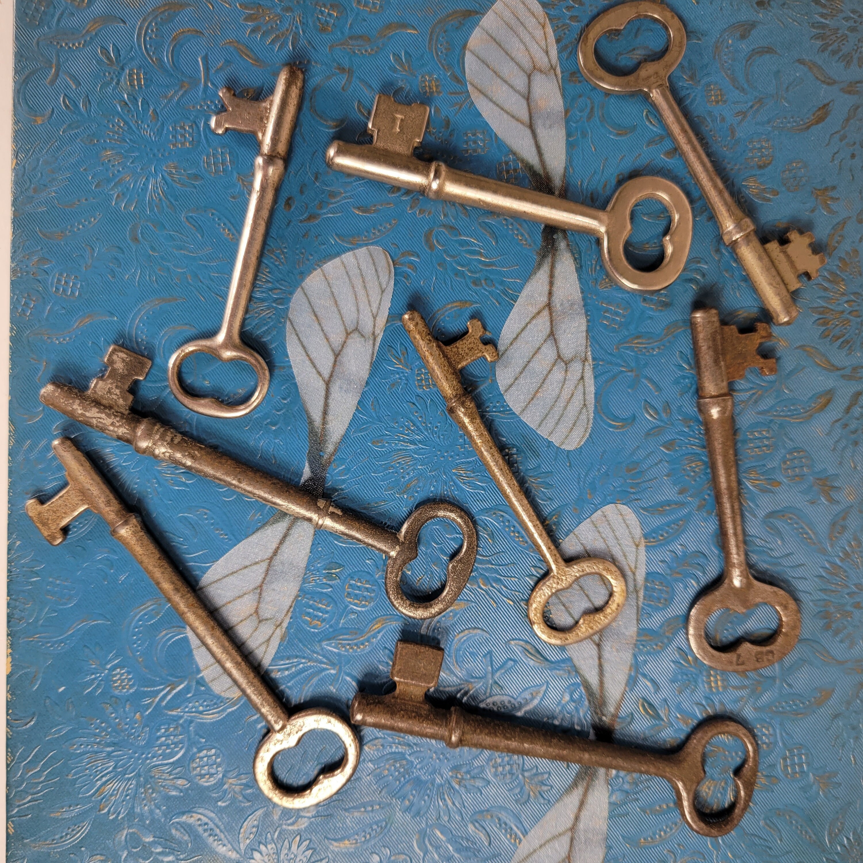 Antique Skeleton Keys From Spain and Portugal 5.5 to 10 Cm 2-4 Inches.  Antique, Not Reproduction Price is per Key. Same Price 