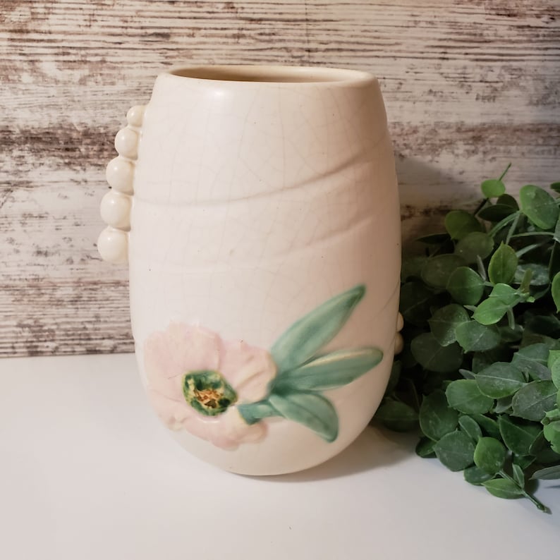 Weller USA Art Pottery Rudlor Vase Wild Rose Pattern Etsy