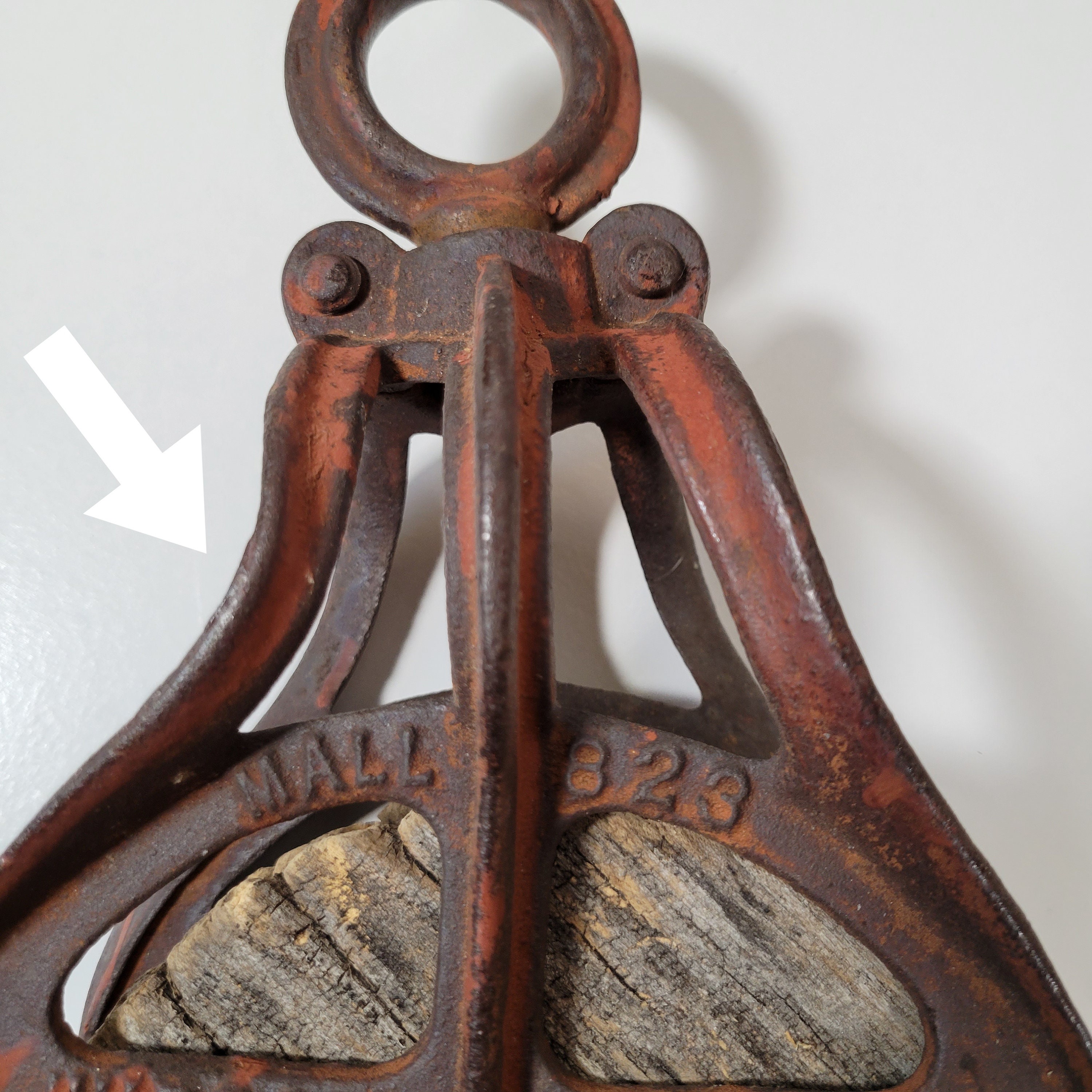 Rustic Barn Pulley Hudson MFG Co Wood and Metal Pulley Etsy