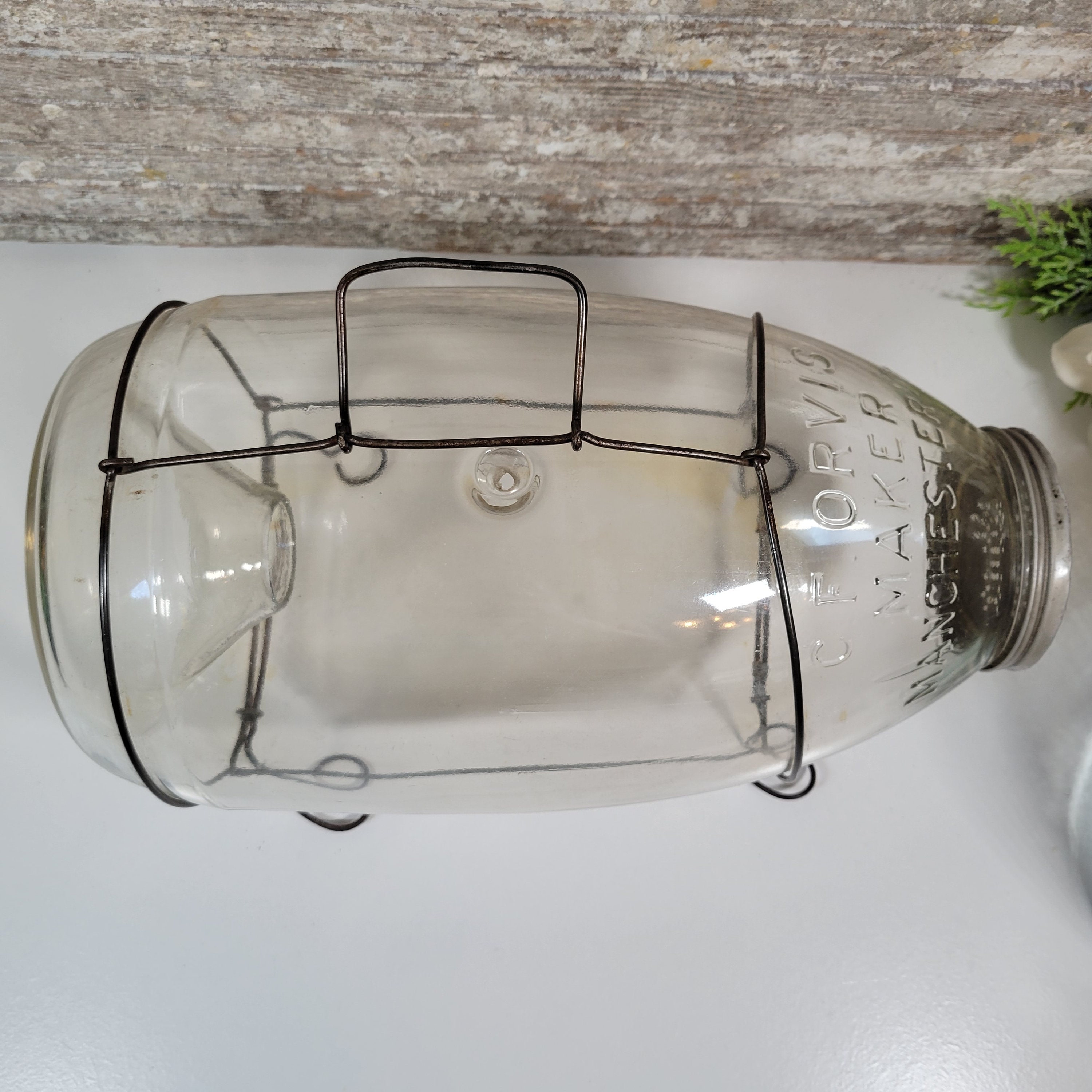 Vintage Orvis Minnow Trap, C.F. Orvis Maker Manchester VT, Glass With Wire  Holder -  Finland