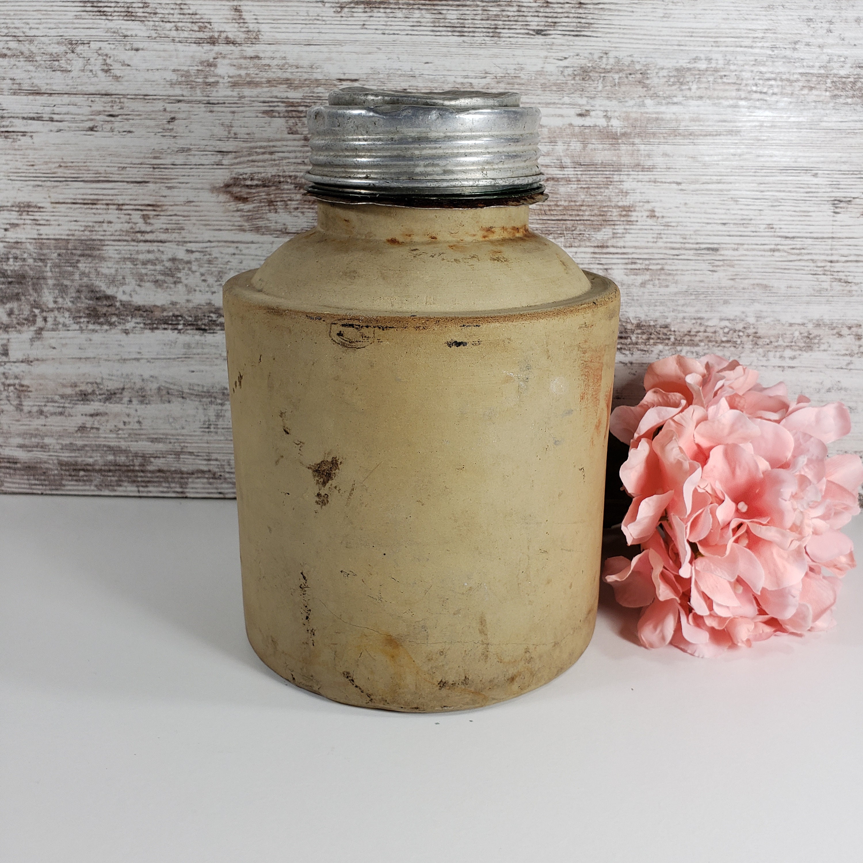 Stoneware 1 Gallon Canning Jar Vintage Crockery Fruit Jar Etsy