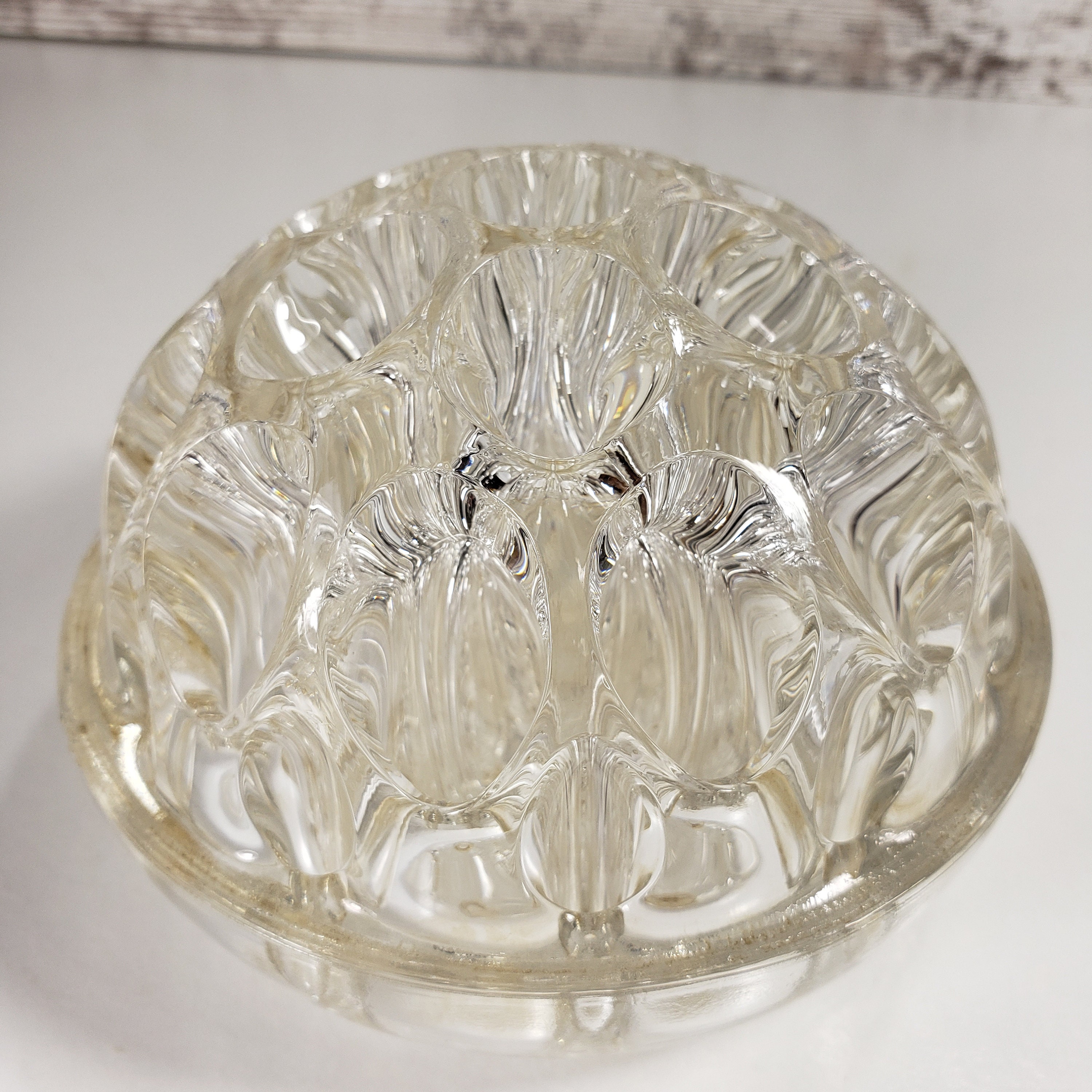 Vintage Glass Large Floral Flog – Feste
