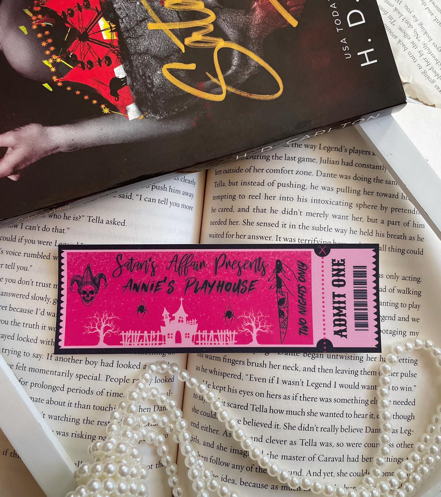 Satan's Affair Fake Ticket Bookmark Carlton