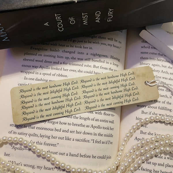 OFFICIALLY LICENSED A Court of Thorns and Roses Aluminum Bookmark