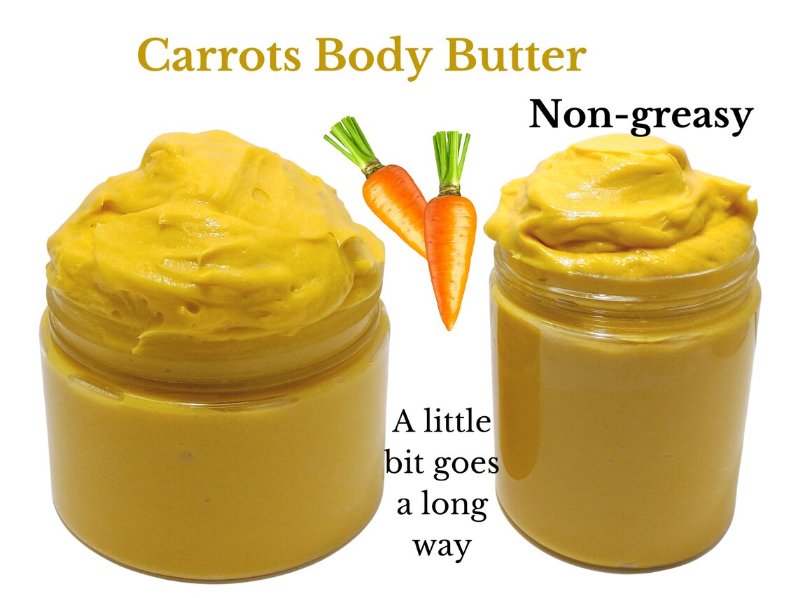Carrot Body Butter Made With Fresh Carrot Green Tea Jojoba Etsy