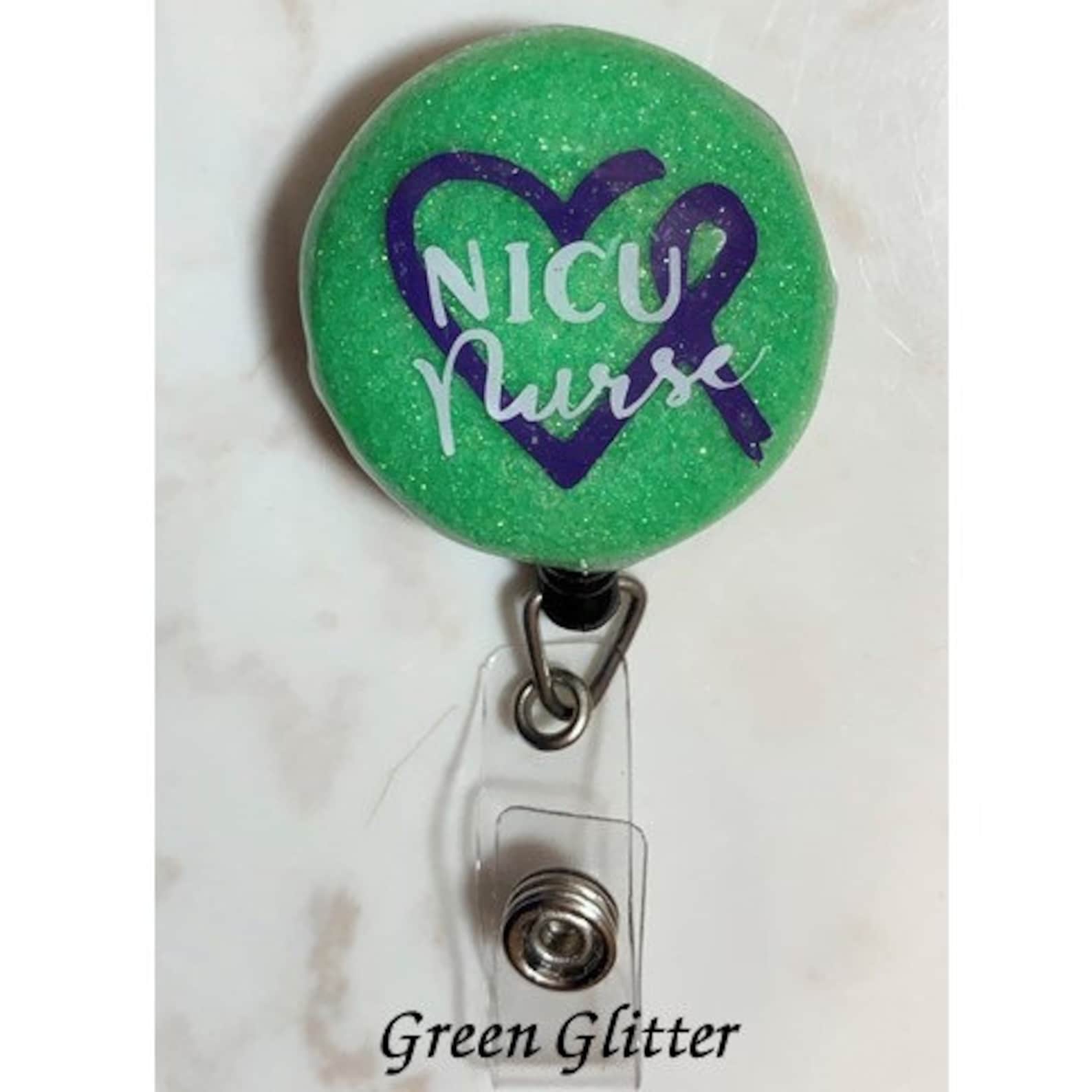 NICU Nurse, Retractable ID Badge, Nurse Badge, Custom Badge Holder