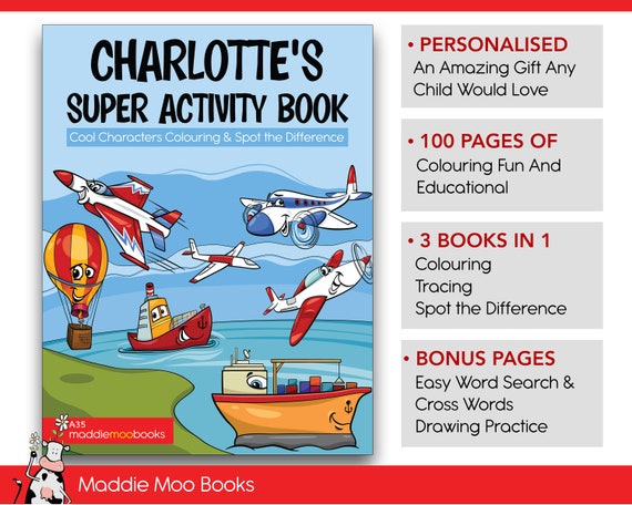 Personalized Colouring in Book Gift for Boy or Girl Personalised Activity Book for Children Fun Educational Brain Games & Puzzles for Kids Personalized Colouring in Book Gift for Boy or Girl Personalised Activity Book for Children Fun Educational Brain Games & Puzzles for Kids