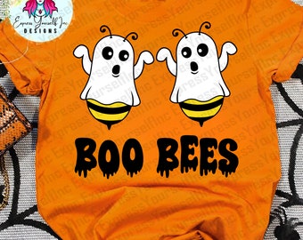 Boo Bees svg, Halloween png, Ghost clipart, bumblebee, Digital Download