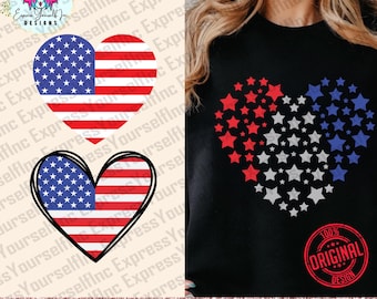 USA American Flag Heart svg, Independence Day, 4th of July png, America 250 Years