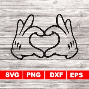 Cartoon Herz Hände svg, Digitaler Download, Handschuhe svg, Herz Hände Umriss png, Handhandschuhe svg, Handschuhe Gliederung svg