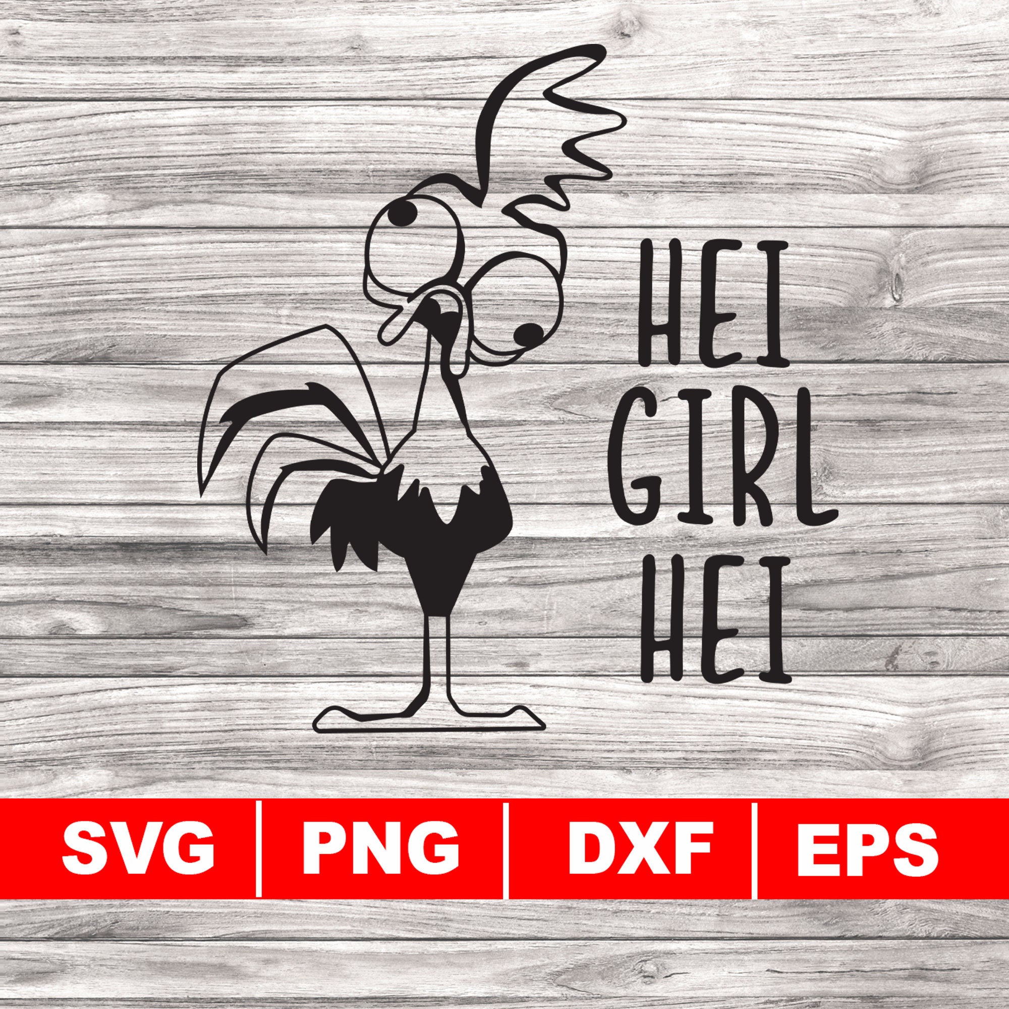 Hei Girl Hei Svg Png Dxf Eps Hei Hei Svg Moana Svg | Etsy