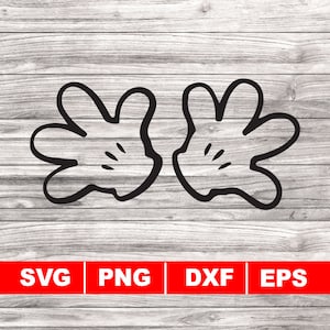 Cartoon Hand Gloves svg, Digital Download, Gloves svg, Open Hand Gloves svg, Hands Outline svg, Gloves outline svg