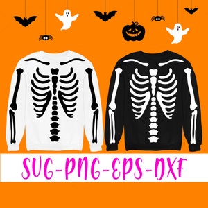 Skeleton svg, Halloween svg, Halloween shirt svg, rib cage svg, silhouette file, Instant Download, Skeleton clipart, Skeleton Bones svg