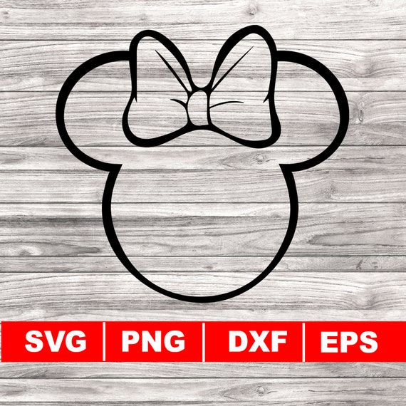 Minnie Head Outline SVG Disney SVG Minnie Mouse SVG Instant | Etsy