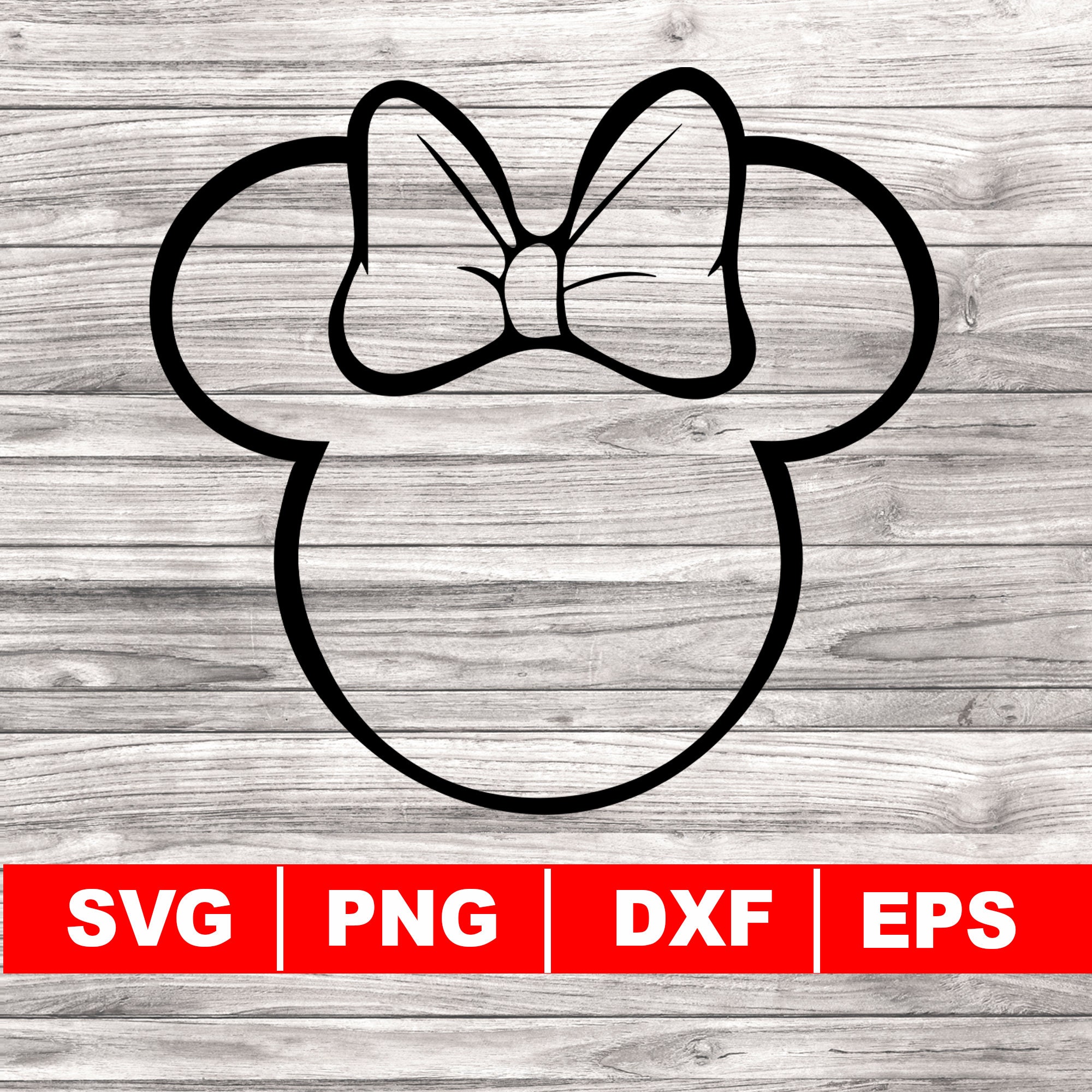 Minnie head outline SVG Disney SVG Minnie Mouse SVG instant | Etsy