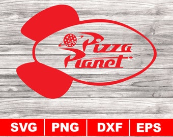 Pizza planet svg, png, dxf, eps, Digital Download, Pizza svg, Rocket Ship svg, Planet svg, Funny svg, Planet Stars Space