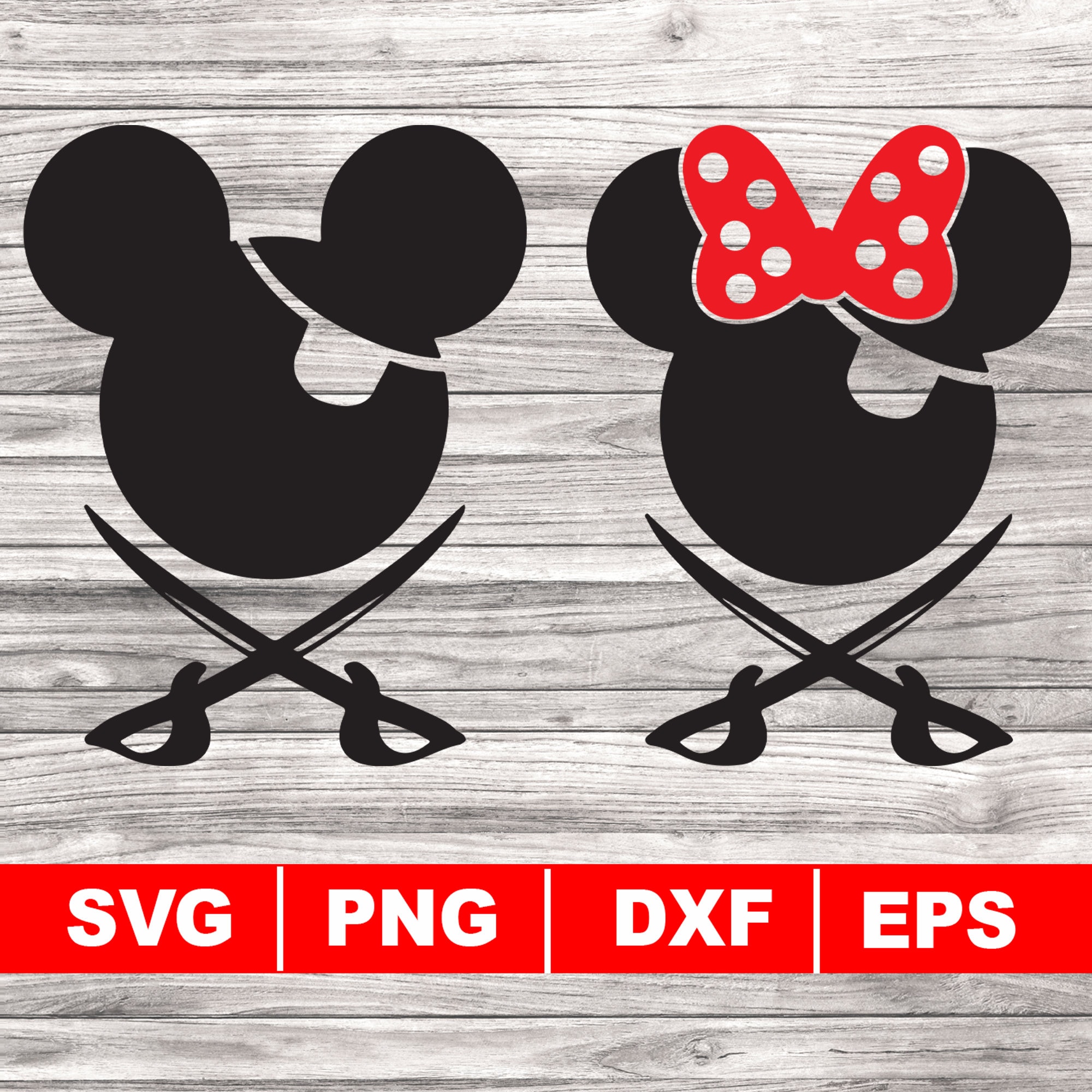 Pirate Mickey Svg Pirate Minnie Svg Pirate Swords Svg -  Sweden