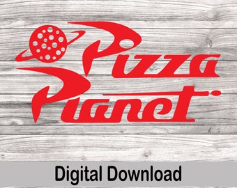 Pizza planet svg, png, jpg, eps, Instant Download, Pizza svg, Planet svg, Pizza Planet Logo svg