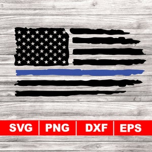 Police Flag svg, Instant Download, Thin Blue Line svg, Distressed American Flag SVG, Back the blue svg, American Flag svg, Police wife svg