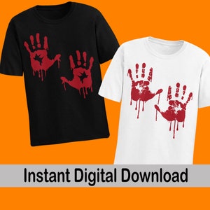 Bloody Hands svg, Halloween svg, Instant Download, Dripping Blood Hands svg, Horror svg, Handdruck svg, Dripping Blood svg