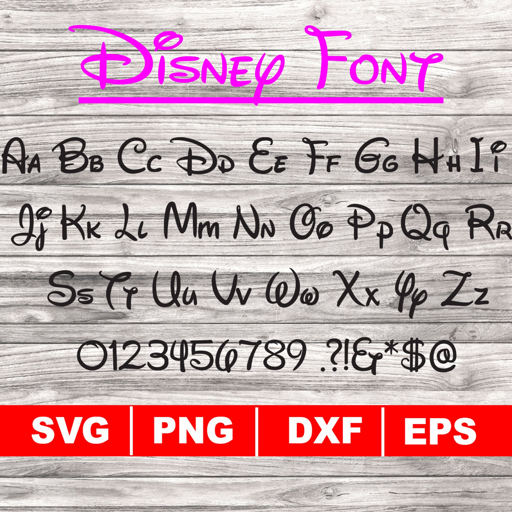 Disney Font svg, Disney Alphabet svg, Disney Letters svg, Instant Dow…
