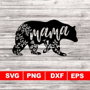 Mama Bear SVG png, dxf, eps, Mom To Be svg, Download instantâneo, Mom svg Sayings, arquivos de corte Cricut e Silhouette, Dia das Mães, Maternidade, Mães