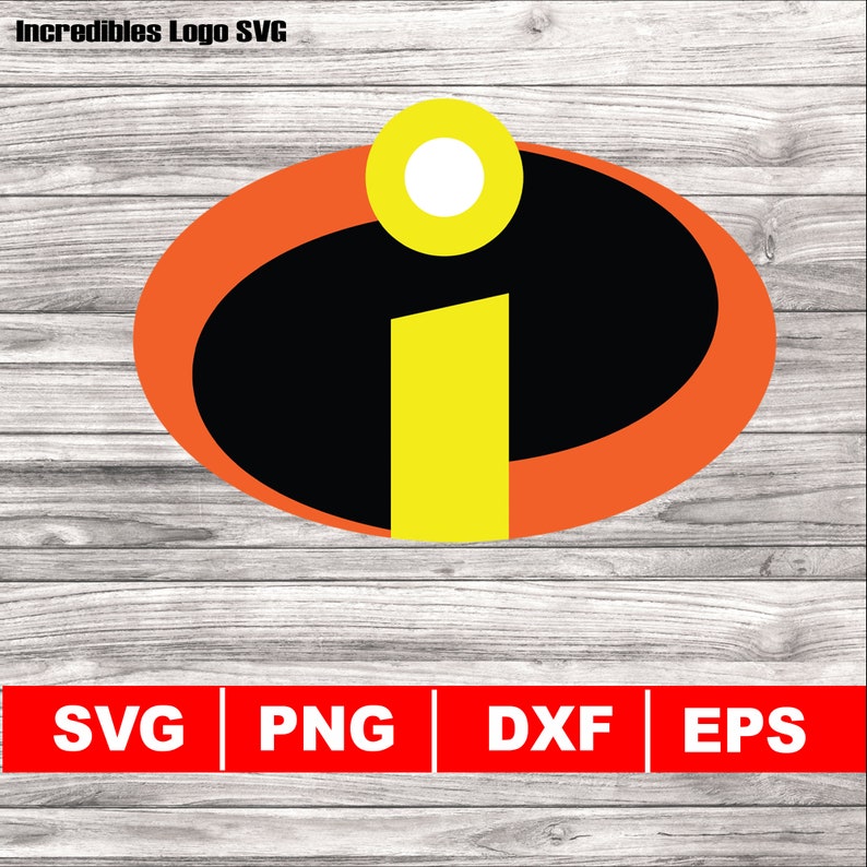 Incredible logo SVG, The Incredibles SVG, Instant Download, Silhouette, Cutting Files, Incredibles dxf, eps, PNG,  Digital Vector Clipart 
