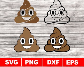 Poop svg, png, dxf, eps, Poop face svg, Poop clipart, funny svg, toilet paper svg, toilet svg, Smiling Poop svg