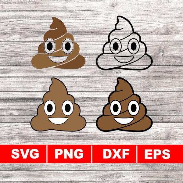 Poop svg, png, dxf, eps, Poop face svg, Poop clipart, funny svg, toilet paper svg, toilet svg, Smiling Poop svg