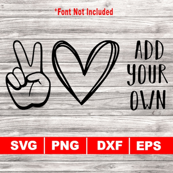 Peace Love SVG, Peace Sign SVG, Peace SVG, Instant Download, Peace hand svg, heart love svg, Hand Drawn Heart Svg, love svg, Heart clipart