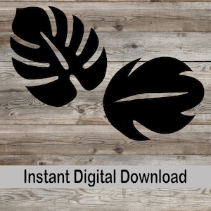 Hoja hawaiana SVG, Descarga instantánea, Lilo Hawaiian Leaf svg, Tropical Leaves svg, Leaves svg, Leaves Clipart