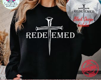 Redeemed Cross Nails svg, Christian Faith clipart, jesus png, god, Digital Download