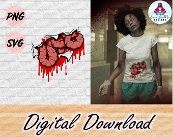 Bloody Zombie Intestines svg, Halloween png, exposed guts clipart, Digital Download