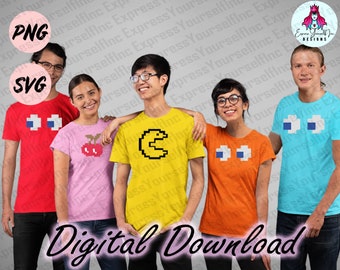 Halloween Costume svg, Matching Shirt Retro Clipart, cherry, ghost png, Digital Download