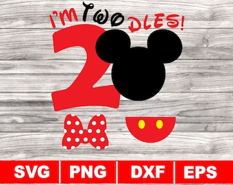 I'm Twodles svg, png, dxf, eps, Birthday svg, Digital Download, Celebration svg, Two svg, 2nd Birthday svg, Polka dot bow svg