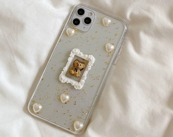 Cute Bear Free shipping PHONE CASES for iphone7,7+, 8, 8+, iphoneX, Xs,XR, iphoneXmax, iphone11,  11pro, 11promax 12,12 pro, 12promax 12Mini