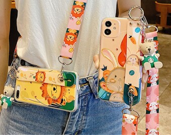 Lion/ Rabbit phone case for IPHONE 7/7Plus 8/8Plus Iphone XR,  X/Xs/XMax/XsMax, Iphone 11,11pro,11promax iphone 12. 12pro, 12promax, 12mini