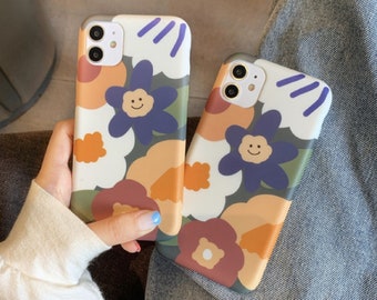 Happy Flower Free Shipping PHONE CASE for iphone7,7P, 8, 8P, iphoneX, Xs, XR, iphone Xmax,iphone11,11pro, 11promax 12,12 pro,12promax,12mini