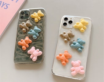 Colorful bear free shipping Phone Case for IPHONE X/XS/XR11 iPhone7/8plus iphone12Pro Xs max iphone 11pro