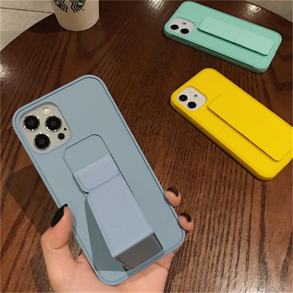 Hand Hold & Stand IPhone Case for IPHONE 7/8,7/8/plus Iphone X/Xs/XR, iphoneXmax,Xsmax, Iphone11,11pro,11promax,Iphone12,12pro,12promax