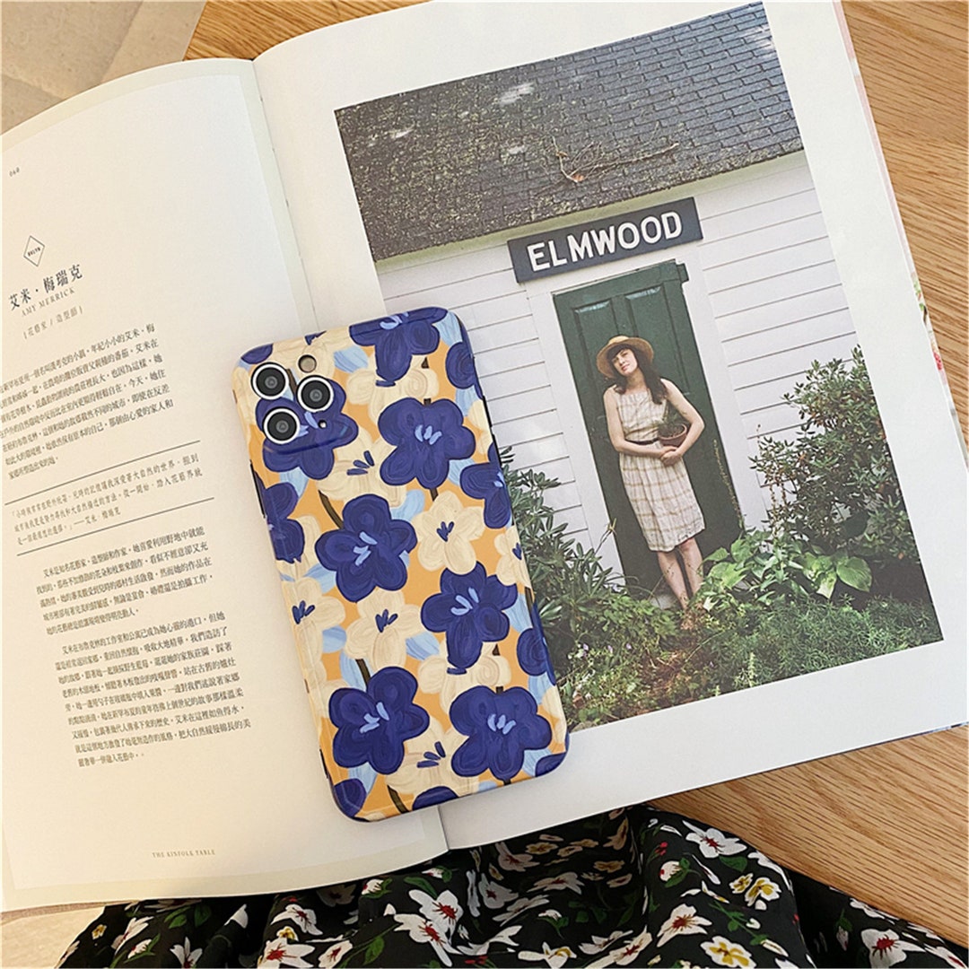 Blue Flower PHONE CASES for Iphone7, 7, 8, 8, Iphonex, Xs, XR, iPhone Xmax, Iphone11, 11pro