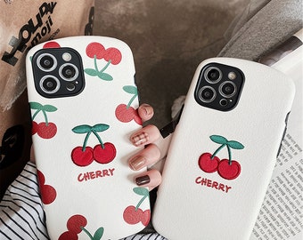 Sewing Cherry free shipping Phone Case for IPHONE X/XS/XR11 iPhone7/8plus iphone12Pro Xs max iphone 11pro