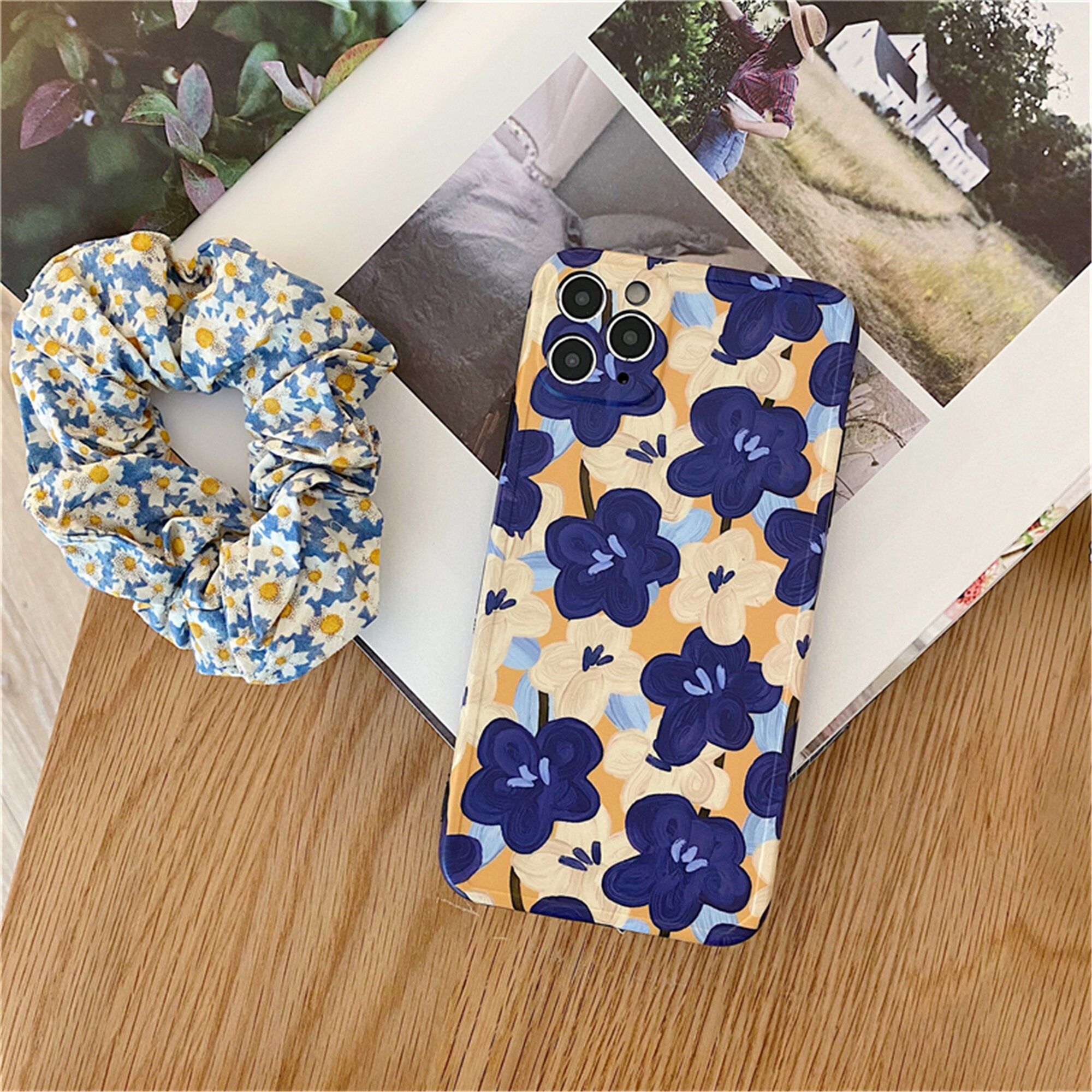 Blue Flower PHONE CASES for iphone7 7 8 8 iphoneX Xs Etsy