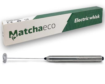 Matchaeco Electric Matcha Whisk | Milk Frother, Handheld Stainless Steel, Hot Drinks Whisk